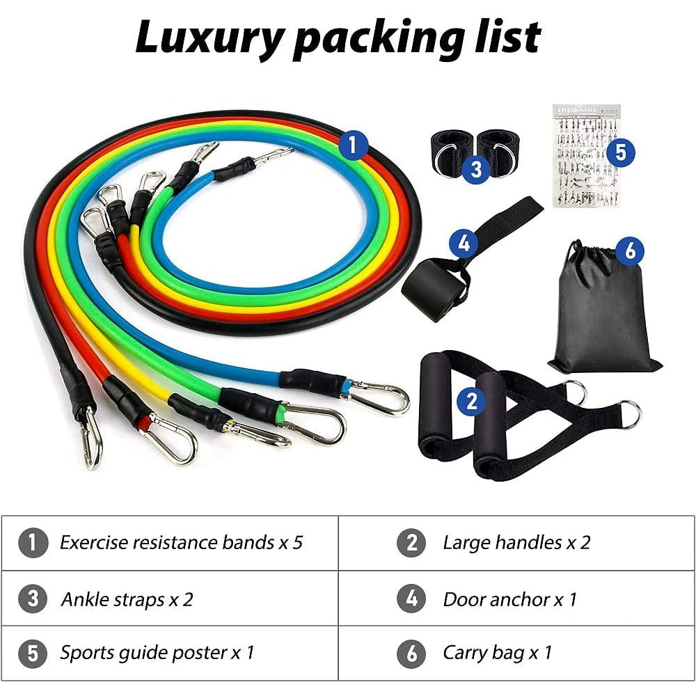 Resistance Bands Set - Bodybuilding Home Gym