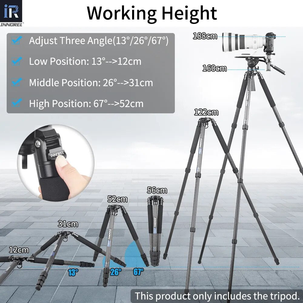 INNOREL RT80C Carbon Fiber Camera Tripod