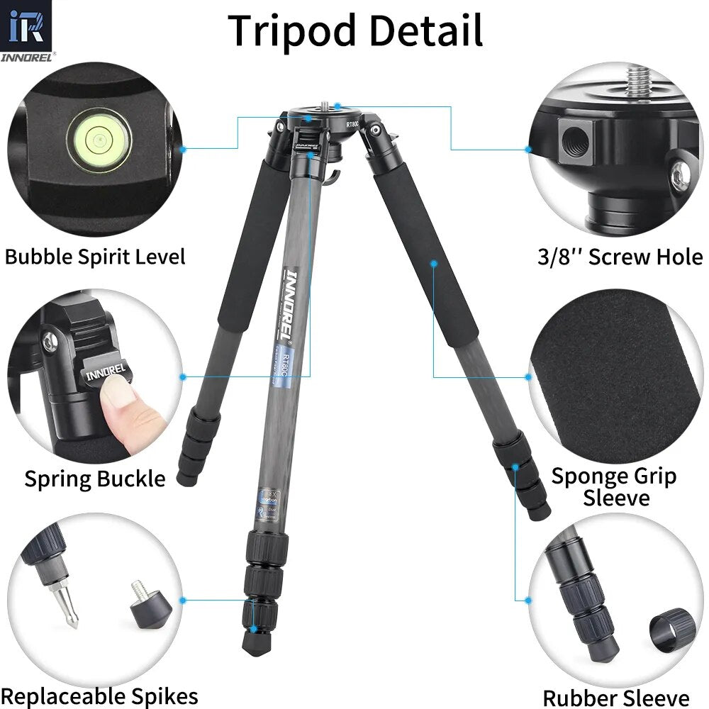 INNOREL RT80C Carbon Fiber Camera Tripod