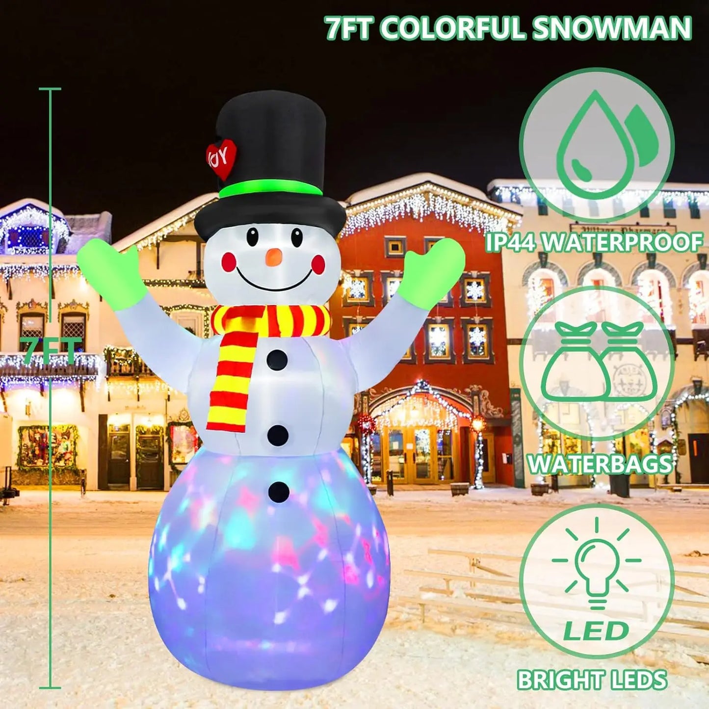 7-foot Christmas Inflatable Snowman