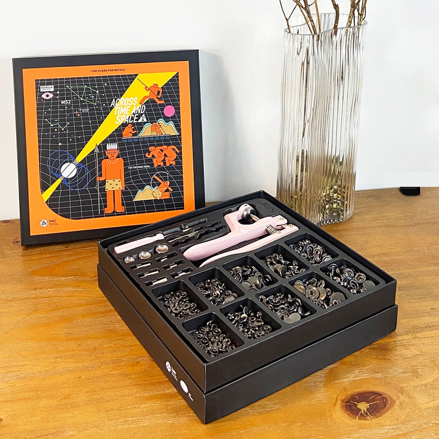 100 pcs/ Set Metal Button Installation Tool Set