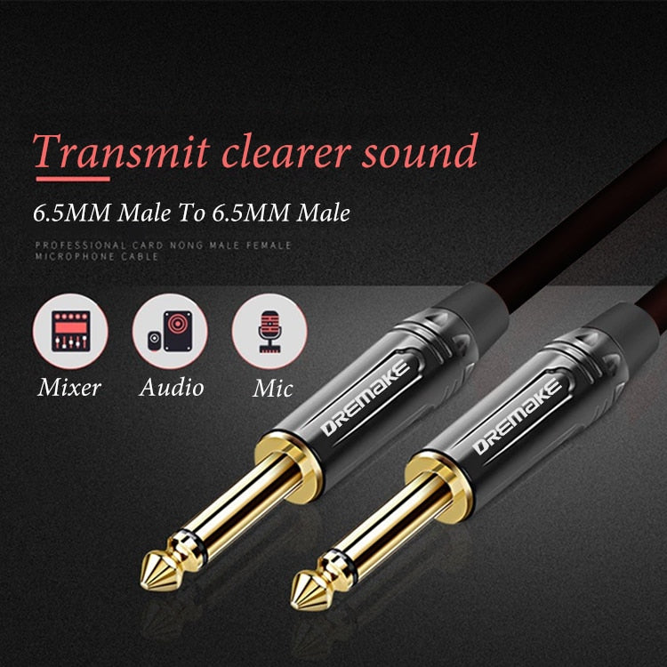 DREMAKE Jack 6.5mm Audio Cable Male To Male