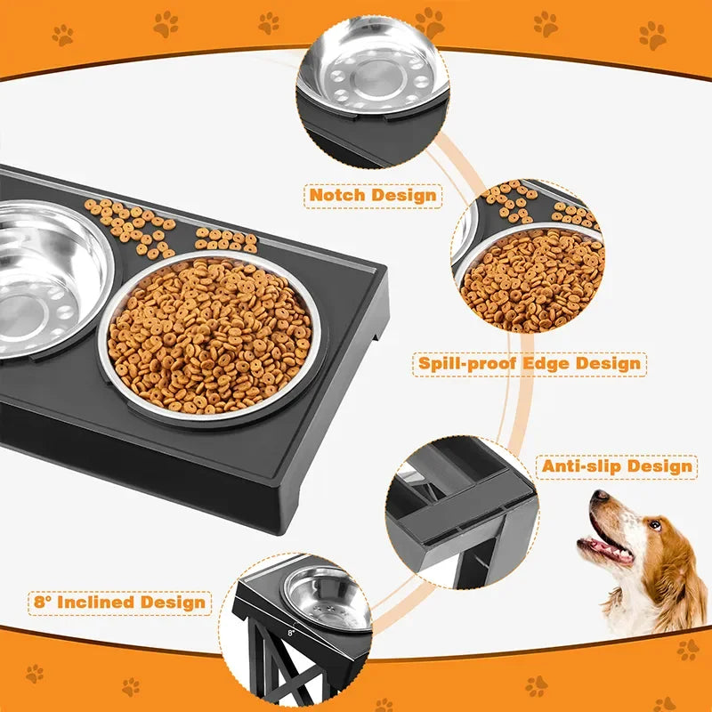 Dog Double Elevated Bowl Stand